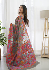 Exquisite Kashmiri Weaving Banarasi Soft Silk Colorful Saree Colorful Saree