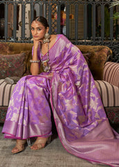 Amethyst Purple Handloom Woven Designer Silk Saree - Colorful Saree