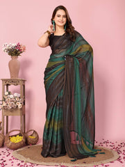 Rangoli Zari Silk Colorfull Saree Fabric with Mono Banglory Blouse Piece Colorful Saree