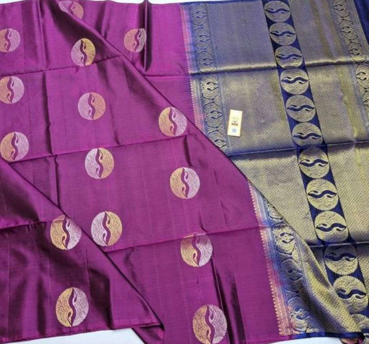 Amazing Purple Soft Silk Saree With Pretty Blouse Piece - Colorful Saree
