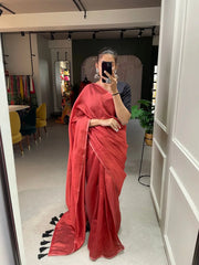 Maroon Color Plain Melanin Silk Saree - Colorful Saree