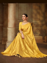 Pure Kanjeevaram Silk Maharani Yellow - Colorful Saree