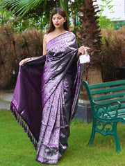 Pure Kanjeevaram #3 Purple - Colorful Saree