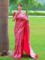 Pure Kanjeevaram #3 Red - Colorful Saree