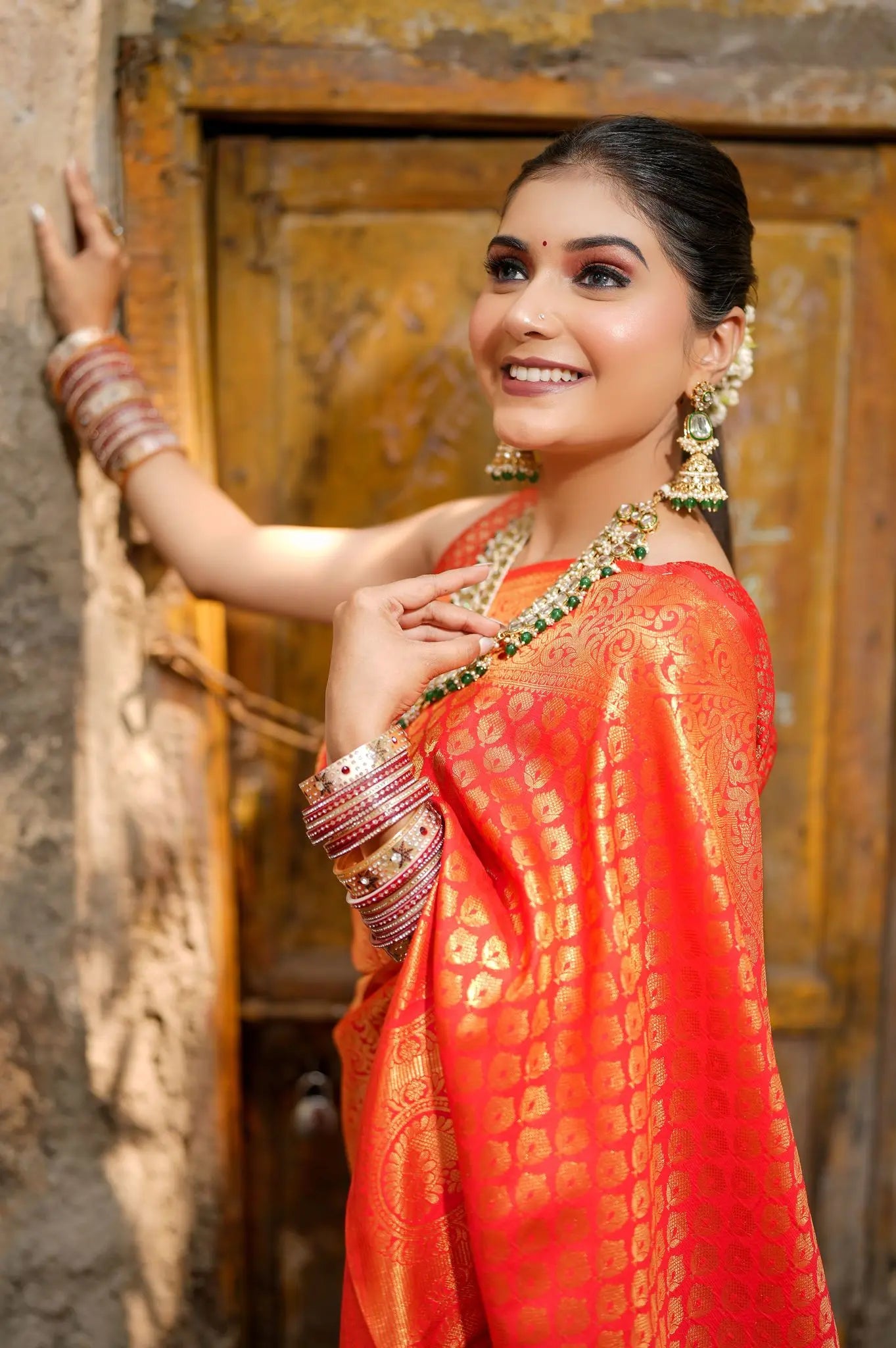 Vrushali Kadam in Pure Kanjeevaram Silk Woven Saree Red - Colorful Saree