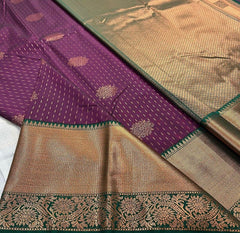 Banarasi Soft Silk Saree with Copper Zari Weaving Colorful Saree