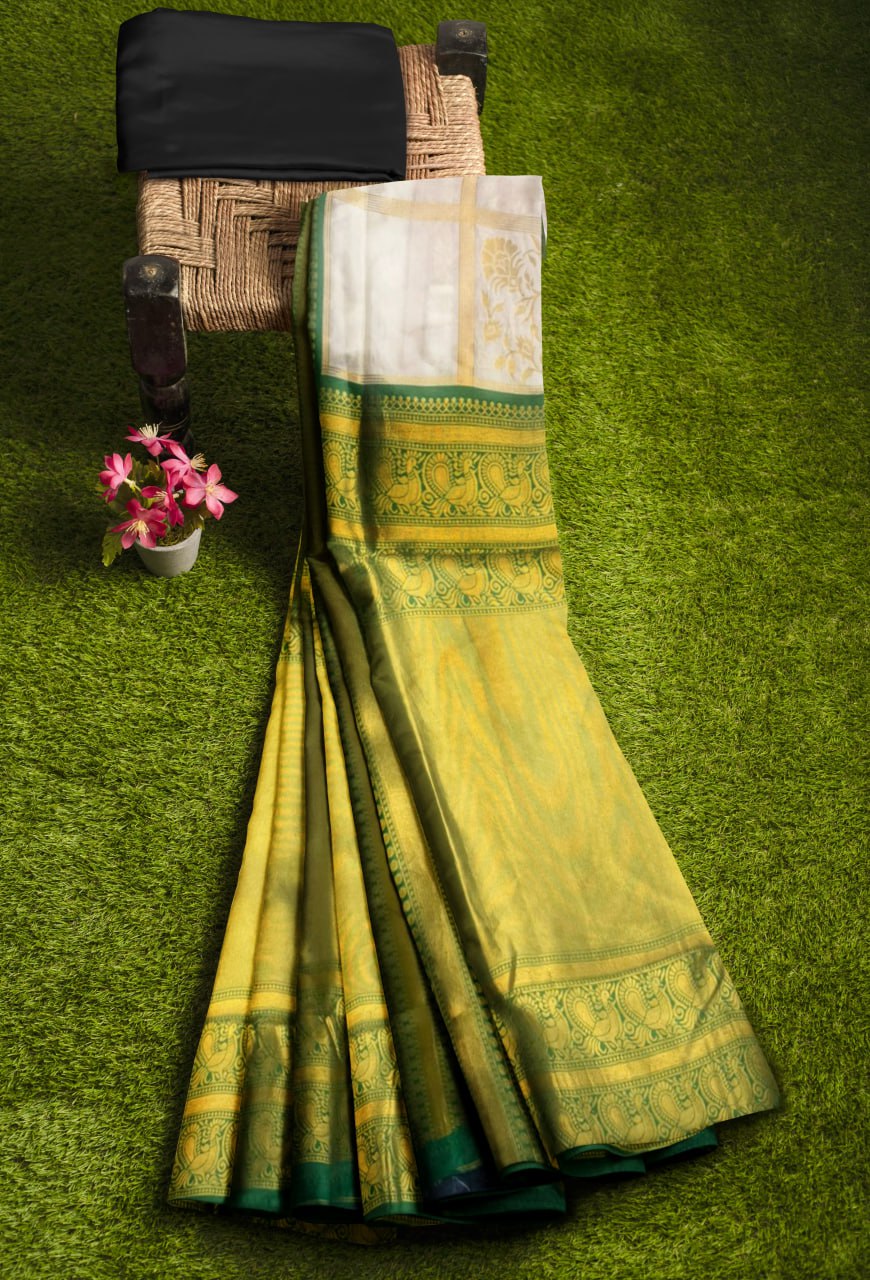 Banarasi Soft Silk Saree with Exquisite Gold Zari Weaving Colorful Saree