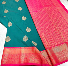 Banarasi Soft Silk Saree with Exquisite Copper Zari Weaving Colorful Saree