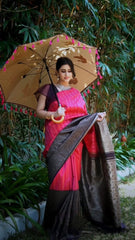 Banarasi Soft Silk Saree with Blouse Piece Colorful Saree