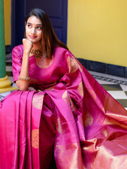 Banarasi Soft Silk Saree with Matching Blouse Piece Colorful Saree