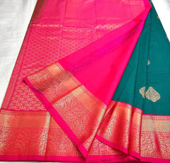 Banarasi Soft Silk Saree with Exquisite Copper Zari Weaving Colorful Saree