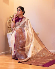 Banarasi Soft Silk Saree with Exquisite Gold & Silver Zari Weaving Colorful Saree