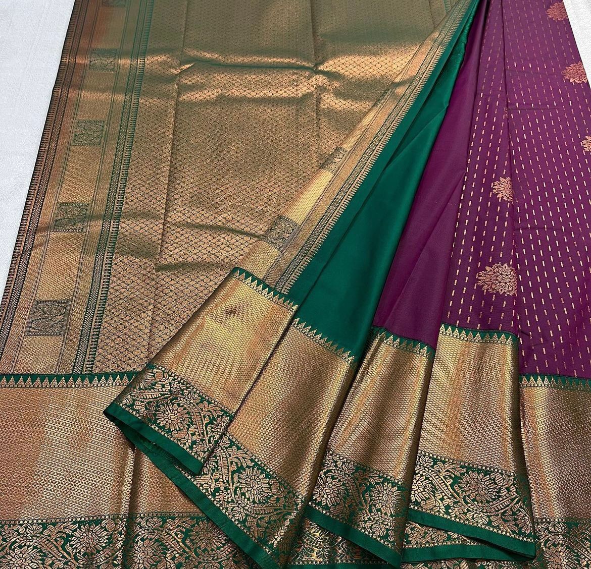 Banarasi Soft Silk Saree with Copper Zari Weaving Colorful Saree