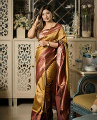 Banarasi Soft Silk Saree with Blouse Piece Colorful Saree