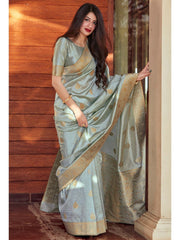 Banarasi Soft Silk Saree with Exquisite Golden Zari Weaving Colorful Saree