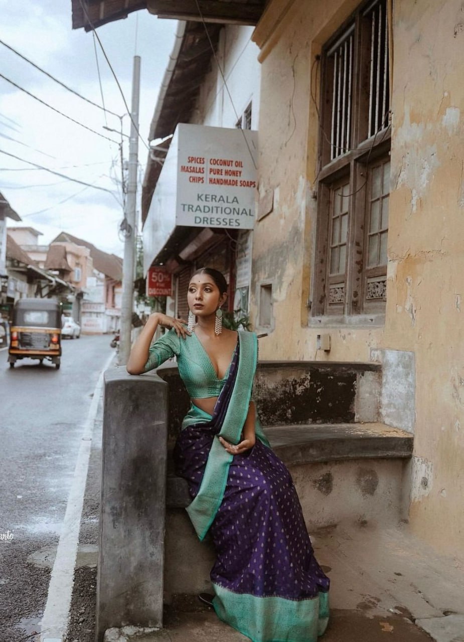 Banarasi Soft Silk Saree with Exquisite Gold Zari Weaving Colorful Saree