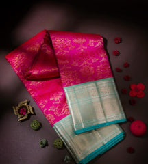 Banarasi Soft Silk Saree with Blouse Piece Colorful Saree