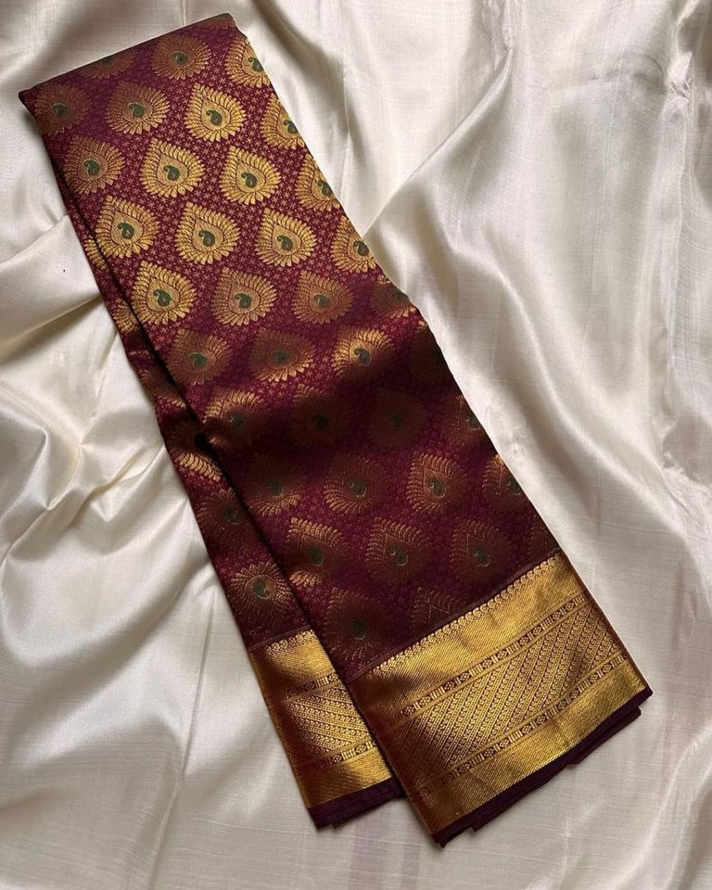 Banarasi Soft Silk Saree with Intricate Gold Zari Weaving Colorful Saree