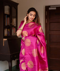 Banarasi Soft Silk Saree with Matching Blouse Piece Colorful Saree