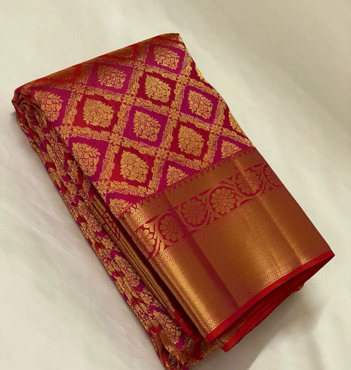 Banarasi Soft Silk Saree with Gold Zari Weaving Colorful Saree