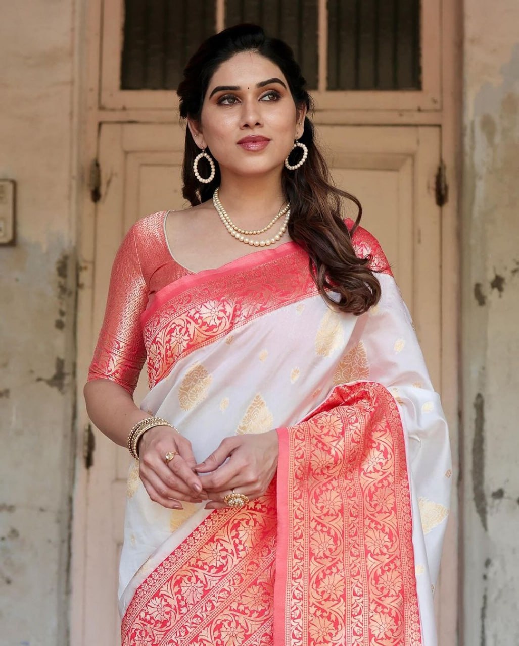 Banarasi Soft Silk Saree with Blouse Piece Colorful Saree