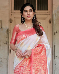 Banarasi Soft Silk Saree with Blouse Piece Colorful Saree