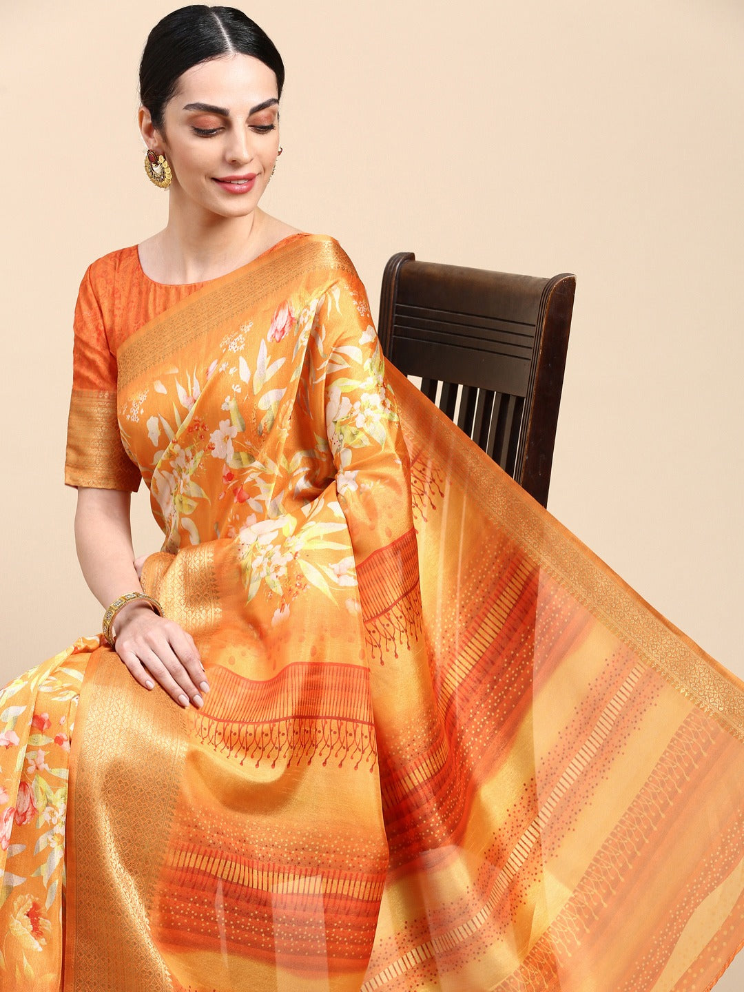 Enchanting Mustard Dola Silk Saree - Perfect for the Wedding Season Colorful Saree
