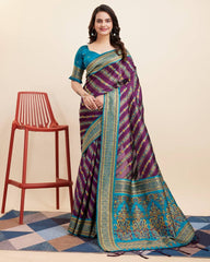 Exquisite Designer Soft Banarasi Silk Wine Saree with Jacquard Work & Rich Pallu Colorful Saree