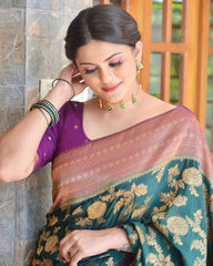 Luxurious Banarasi Soft Silk Saree Colorful Saree