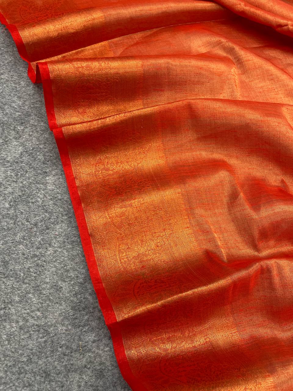 Luxurious Red Saree with Matching Blouse Colorful Saree