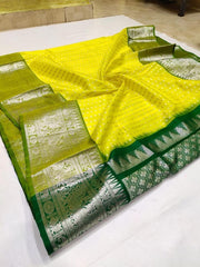 Luxuriously Soft 5.5 Meter Banarasi Silk Saree with Blouse Piece Colorful Saree