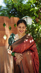 Pure Banarasi Silk Saree with Brocade Blouse Colorful Saree