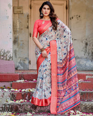 Pure Silk Saree with Brocade Blouse Colorful Saree