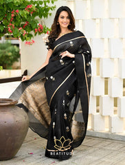 Silver Zari Woven Banarasi Soft Silk Saree with Blouse Piece Colorful Saree