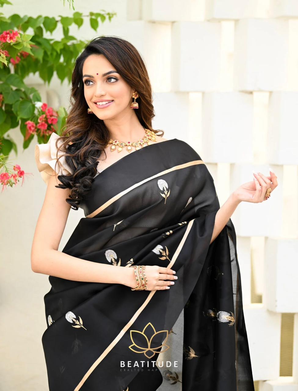 Silver Zari Woven Banarasi Soft Silk Saree with Blouse Piece Colorful Saree