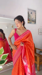 Soft Lichi Silk Saree With Blouse Piece Colorful Saree