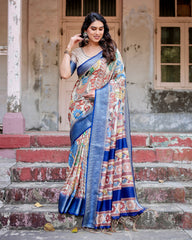 Stunning 5.5 Meter Saree with Matching Blouse Colorful Saree