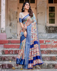 Stunning 5.5 Meter Saree with Matching Blouse Colorful Saree