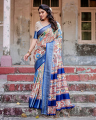 Stunning 5.5 Meter Saree with Matching Blouse Colorful Saree