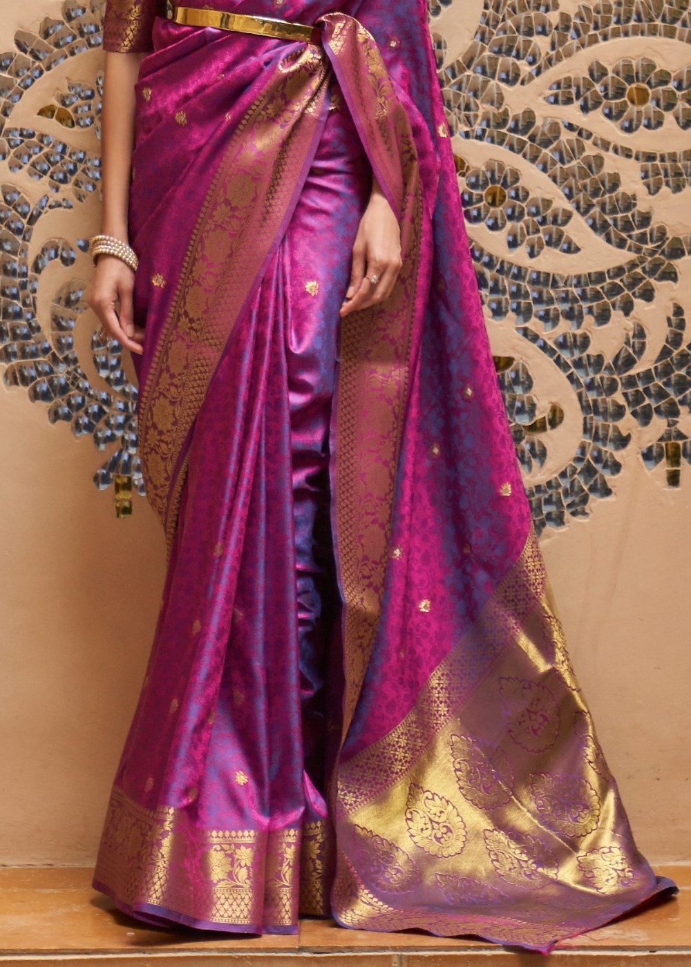 Lollipop Purple Woven Kanjivaram Silk Saree : Top Pick - Colorful Saree