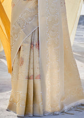 Golden Soft Silk Woven Kanjivaram Saree : Special Edition - Colorful Saree