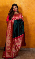 Smashing Green Soft Silk Saree With Divine Blouse Piece - Colorful Saree