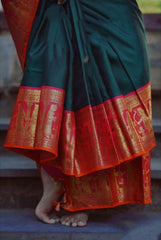 Smashing Green Soft Silk Saree With Divine Blouse Piece - Colorful Saree