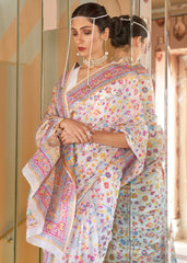 Blush Pink Banarasi Jamawar Woven Silk Saree - Colorful Saree