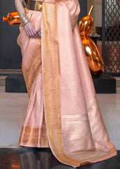 Pink Orange Woven Soft Silk Saree - Colorful Saree