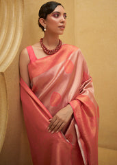 Shades Of Pink Two Tone Woven Silk Saree - Colorful Saree