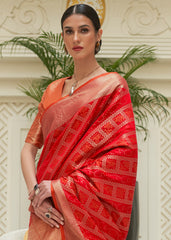 Bridal Red Zari Woven Patola Silk Saree - Colorful Saree