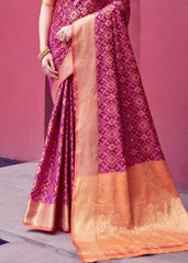 Royal Purple Woven Patola Silk Saree - Colorful Saree