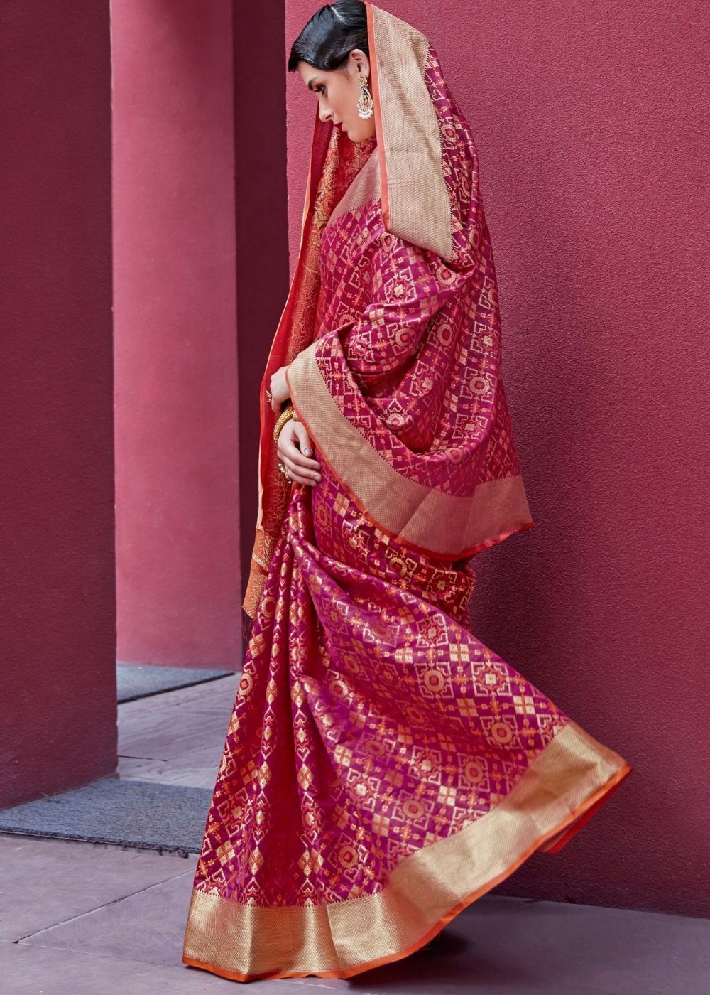 Royal Purple Woven Patola Silk Saree - Colorful Saree