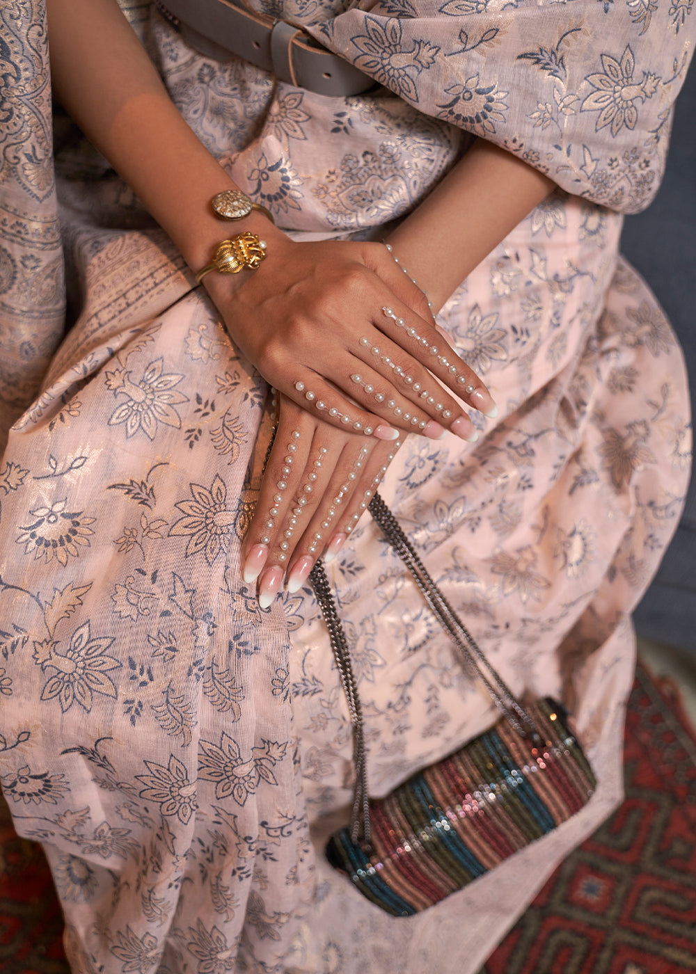 Valentine Pink Kashmiri Woven Cotton Silk Saree - Colorful Saree